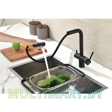 Смеситель Paulmark Serpentine Se213222-418 (черный металлик) картинка 5